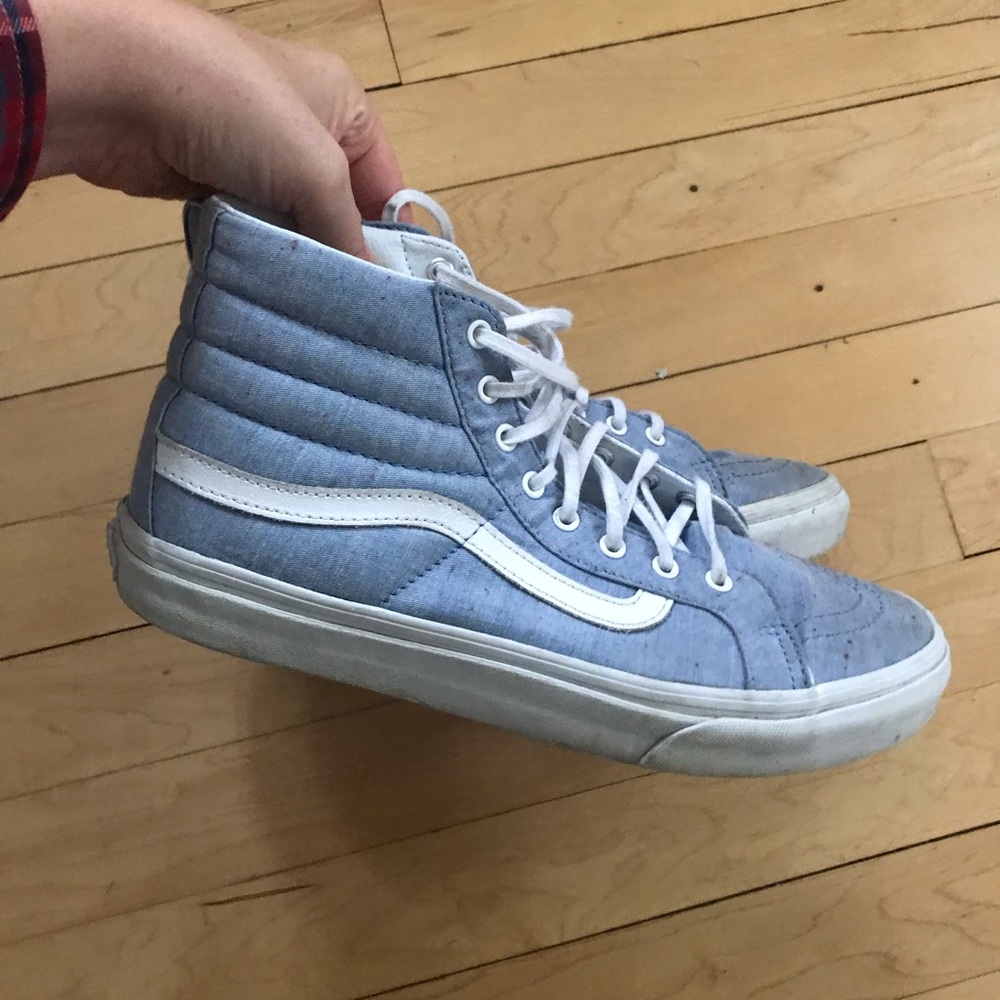 Vans High top sneakers chambray blue womens 10